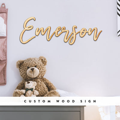 Custom Always Script Word Wood Sign