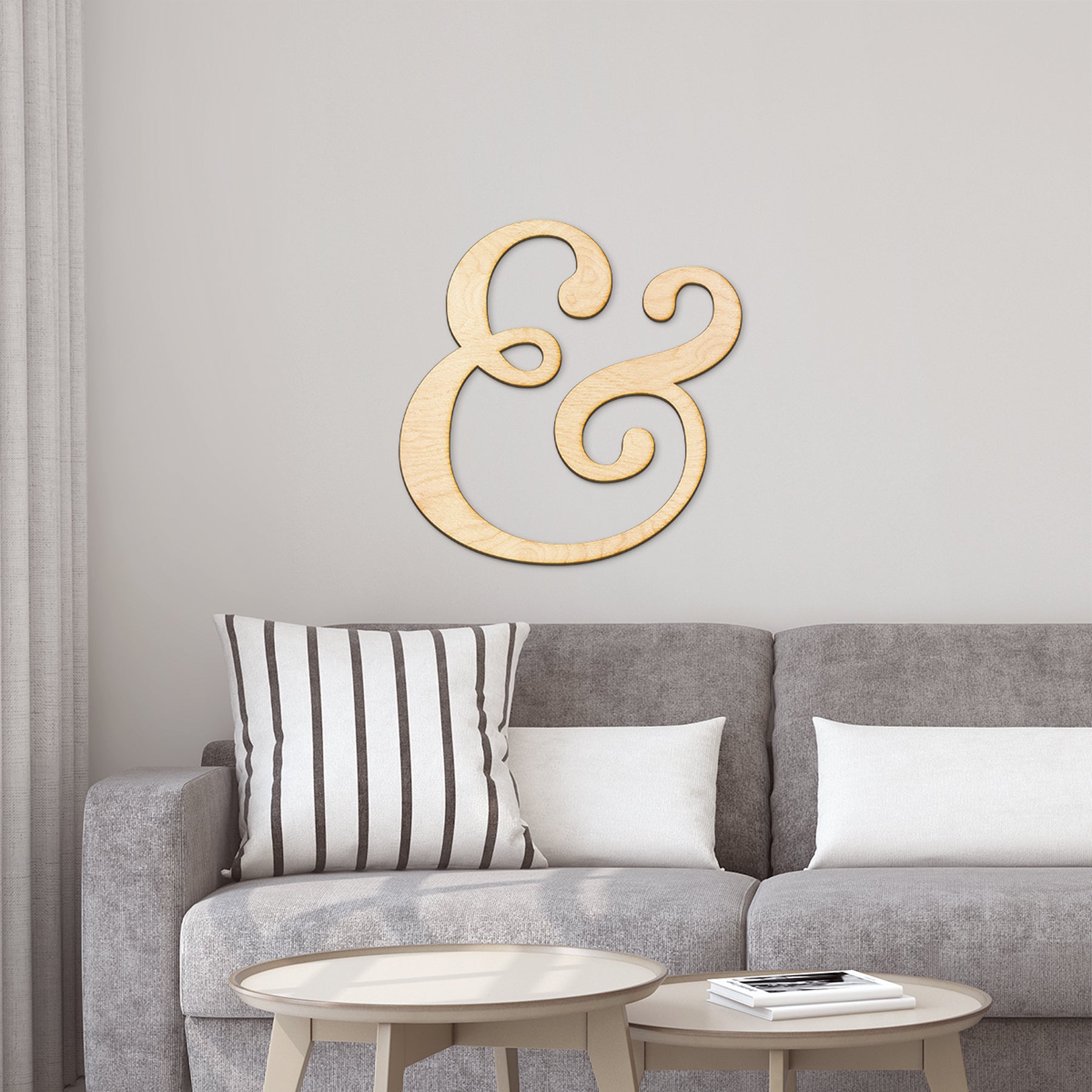 Ampersand Wood Cut Sign