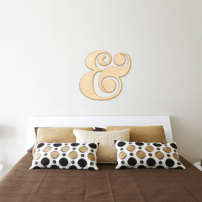 Ampersand Cut Wood Sign