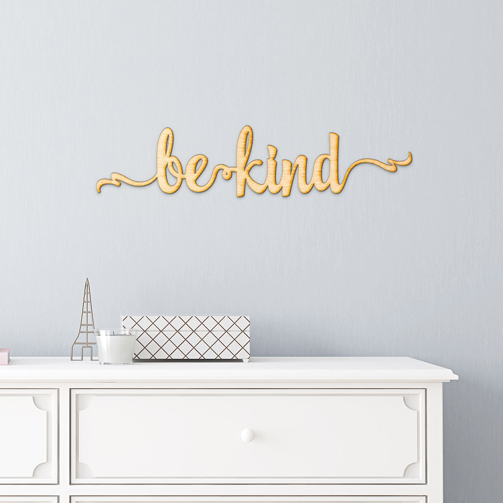 Be Kind Script Wood Sign