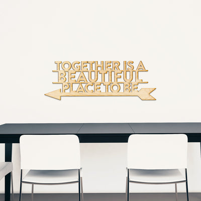 Beautiful Place Arrow Wood Sign