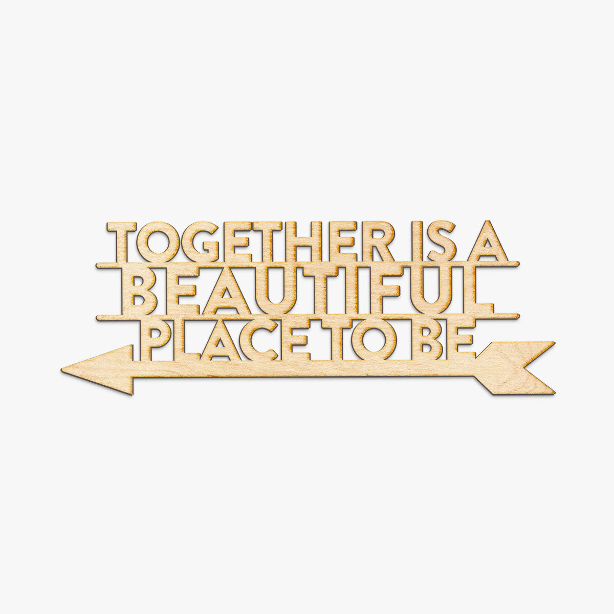 Beautiful Place Arrow Wood Sign
