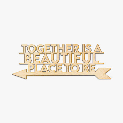 Beautiful Place Arrow Wood Sign