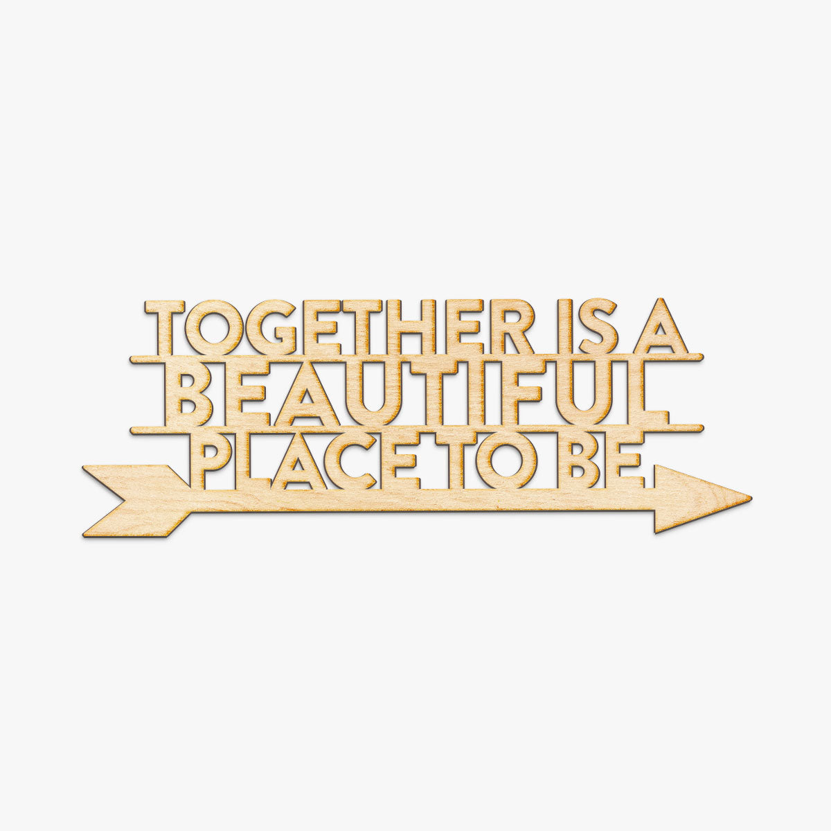 Beautiful Place Arrow Wood Sign