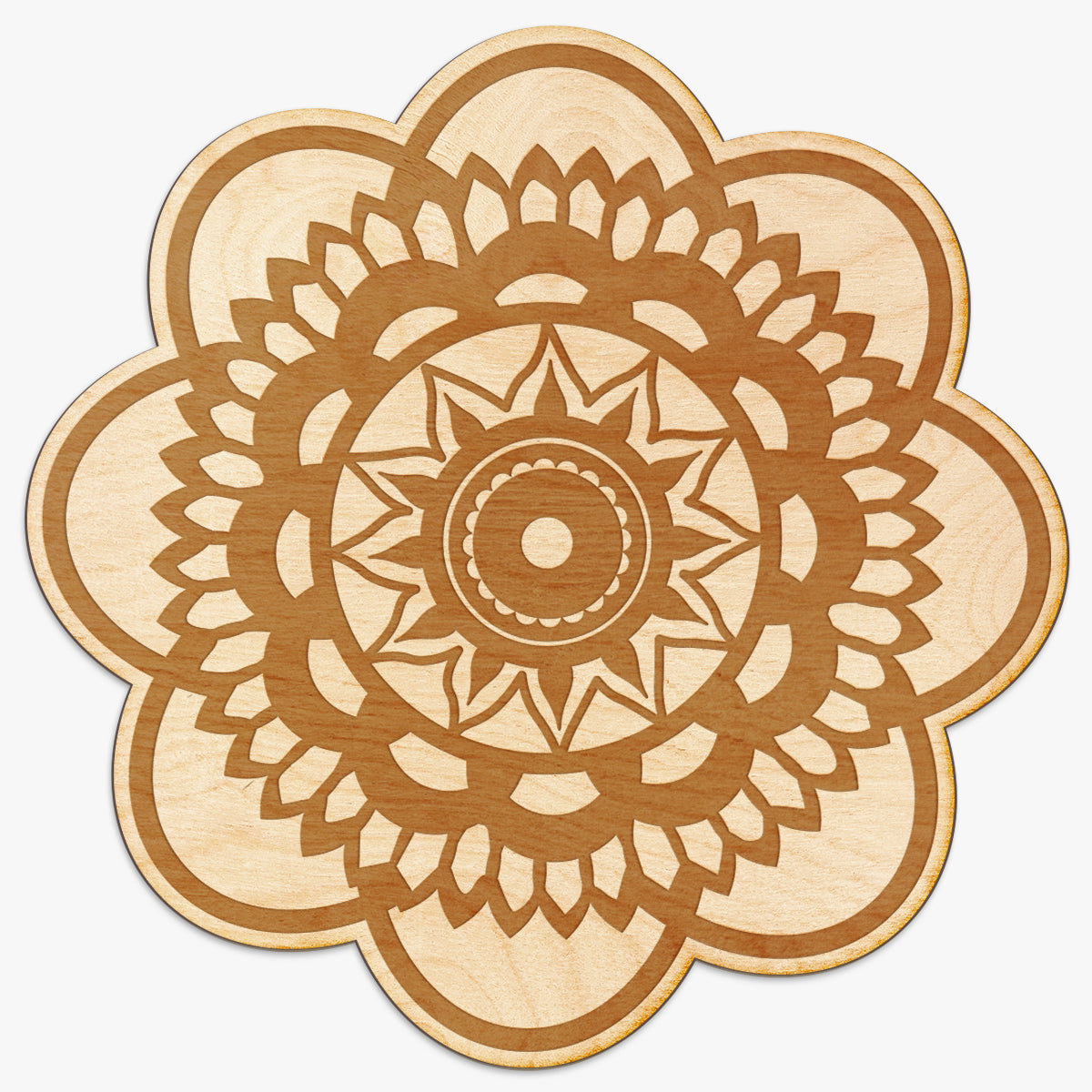 Bohemian Flower Wood Engraved Sign