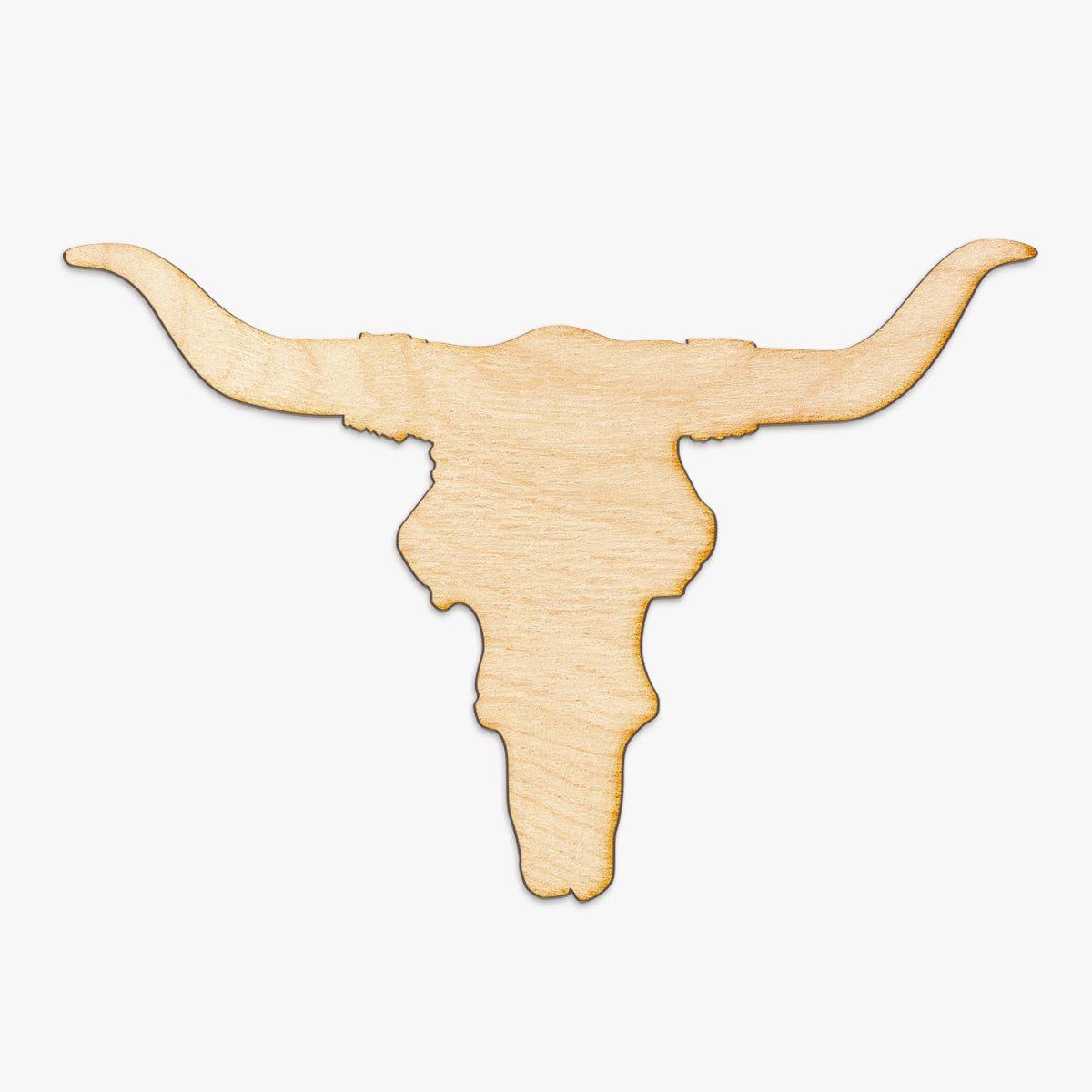 Bull Skull Wood Cut Sign