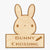 Bunny Crossing Engraved Wood Sign