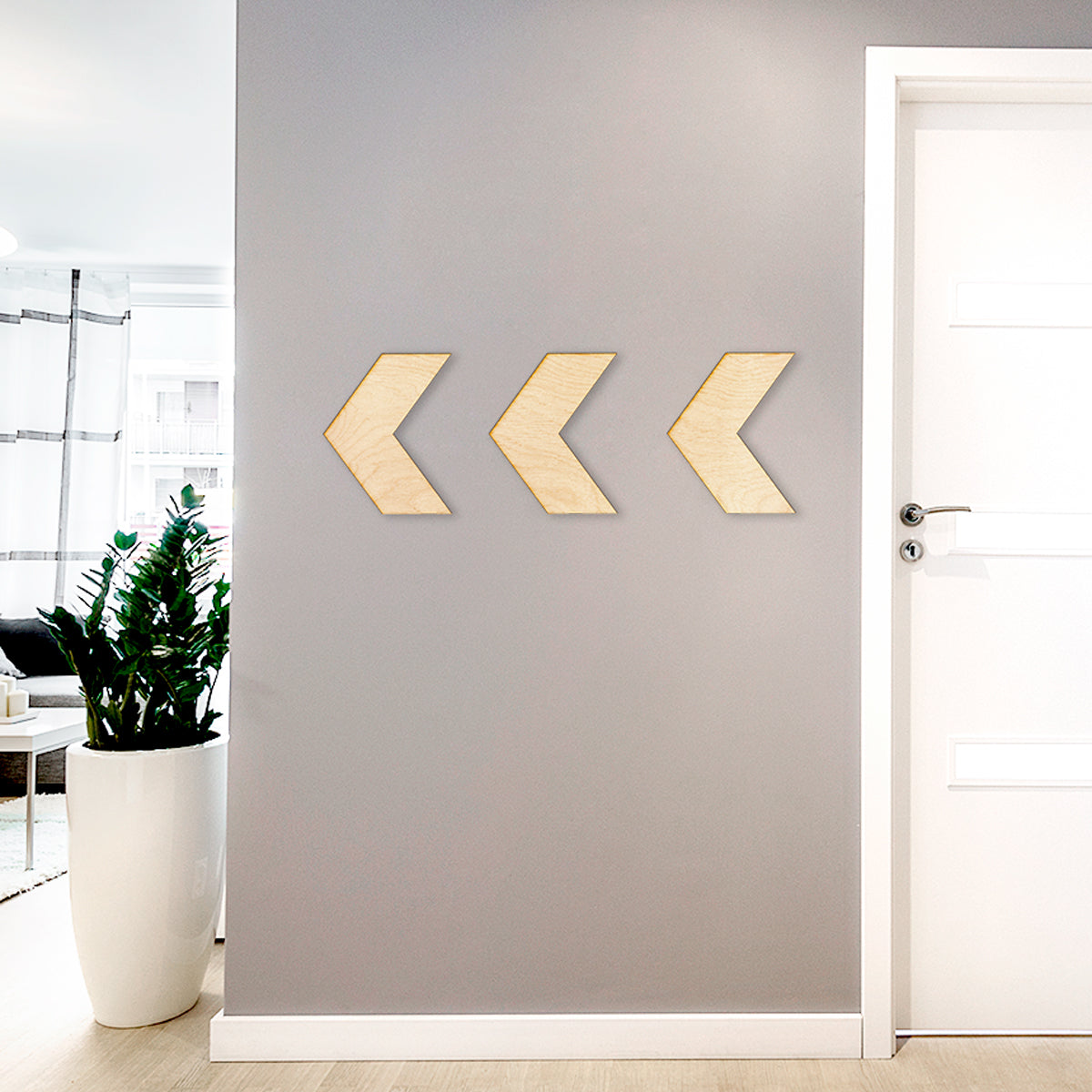 Chevron Arrow Set Wood Sign