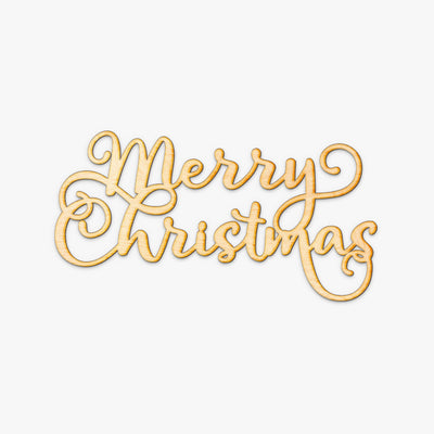 Merry Christmas Wood Cut Sign