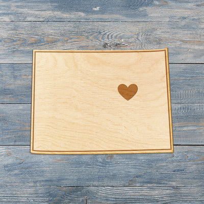 Colorado Cut Sign With Custom Engraved Heart Placement