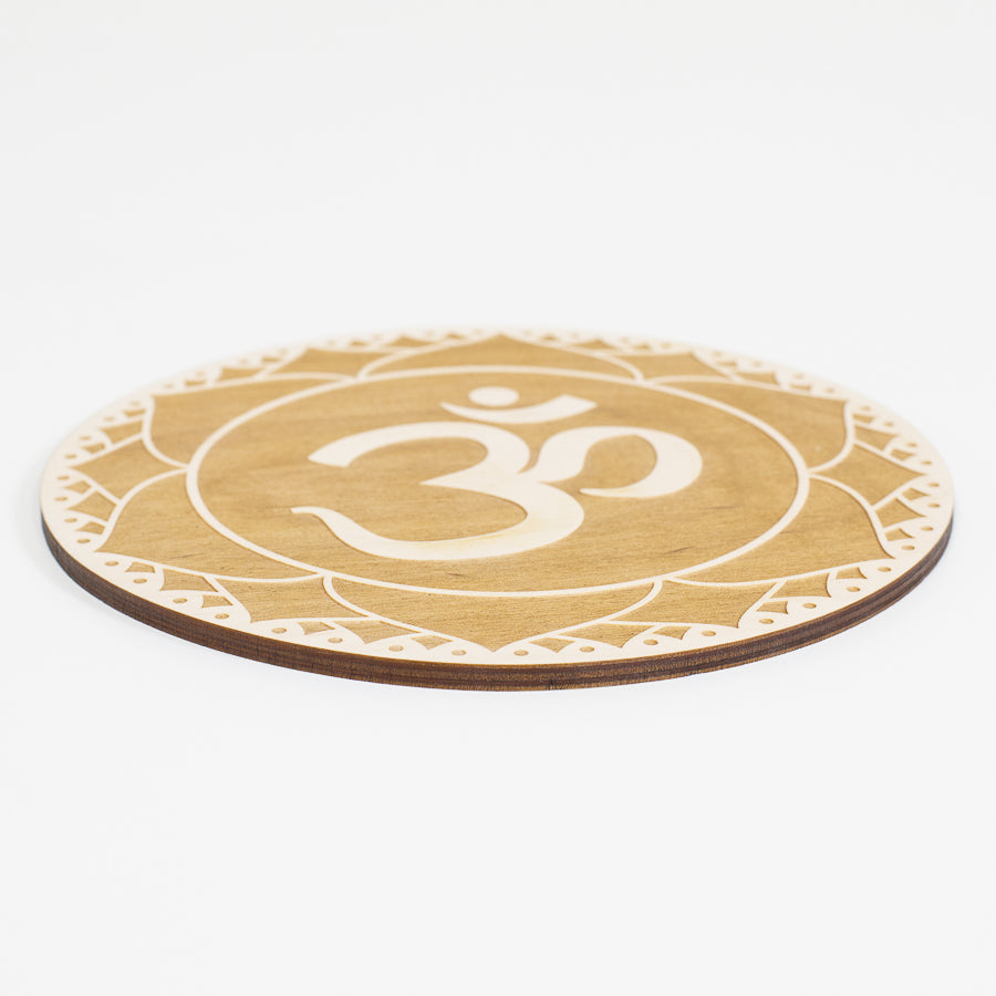 Crown Chakra Engraved Wood Sign