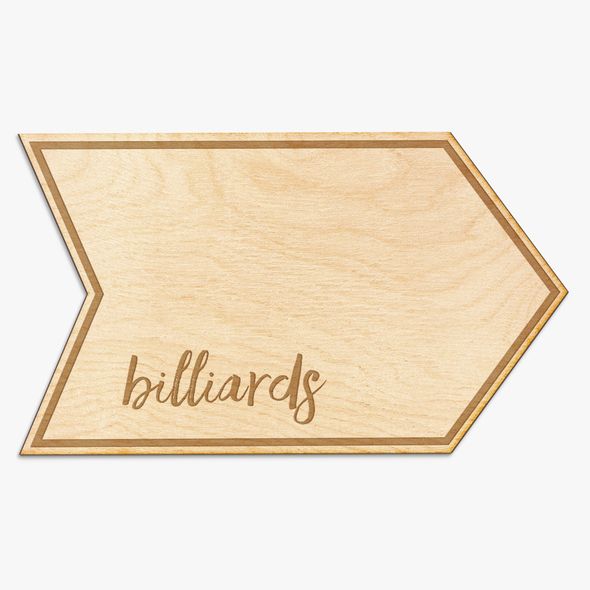 Custom Name Engraved Arrow Wood Sign
