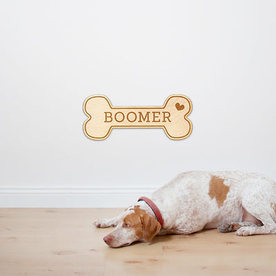 Dog Bone Custom Engraved Wood Sign