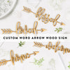 Custom Word Arrow Wood Sign