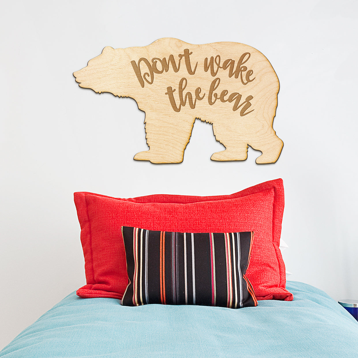 Don't Wake the Bear Engraved Wood Sign