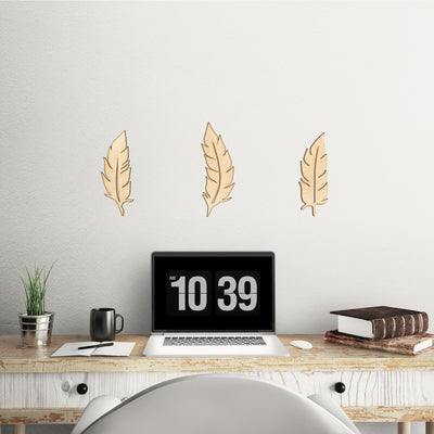 Wood Feathers Set