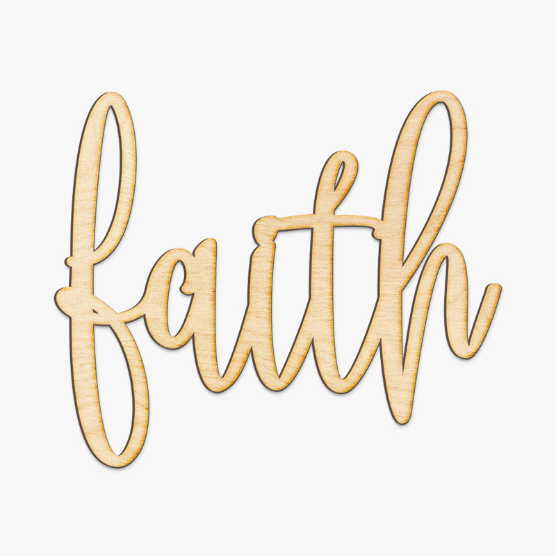 Hand Drawn Faith Wood Sign