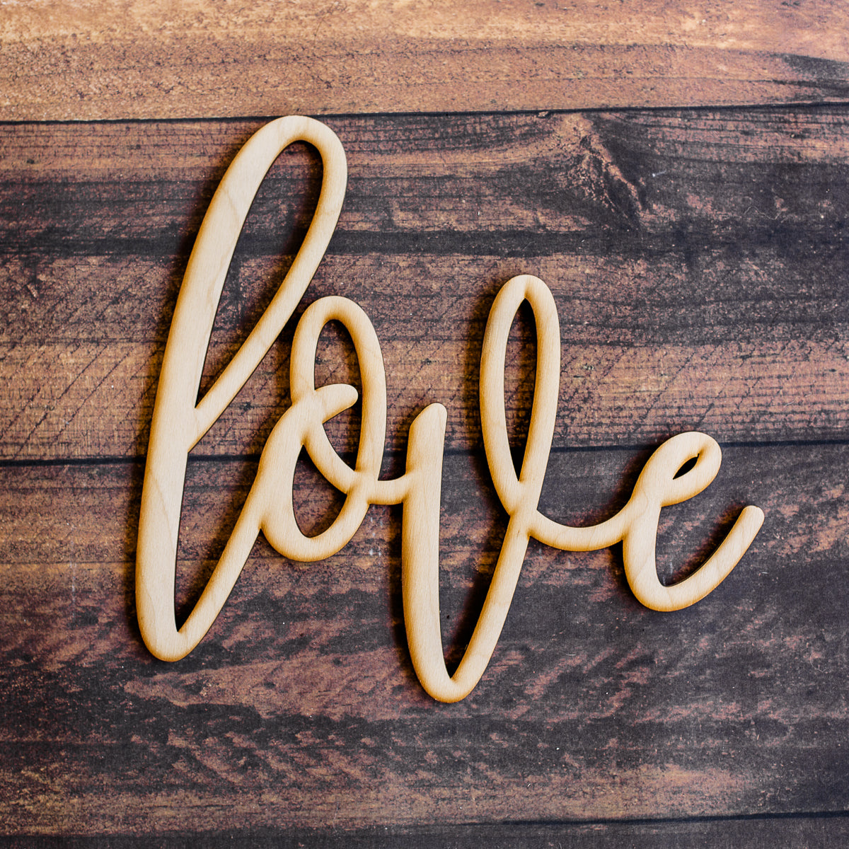 Hand Drawn Love Wood Sign