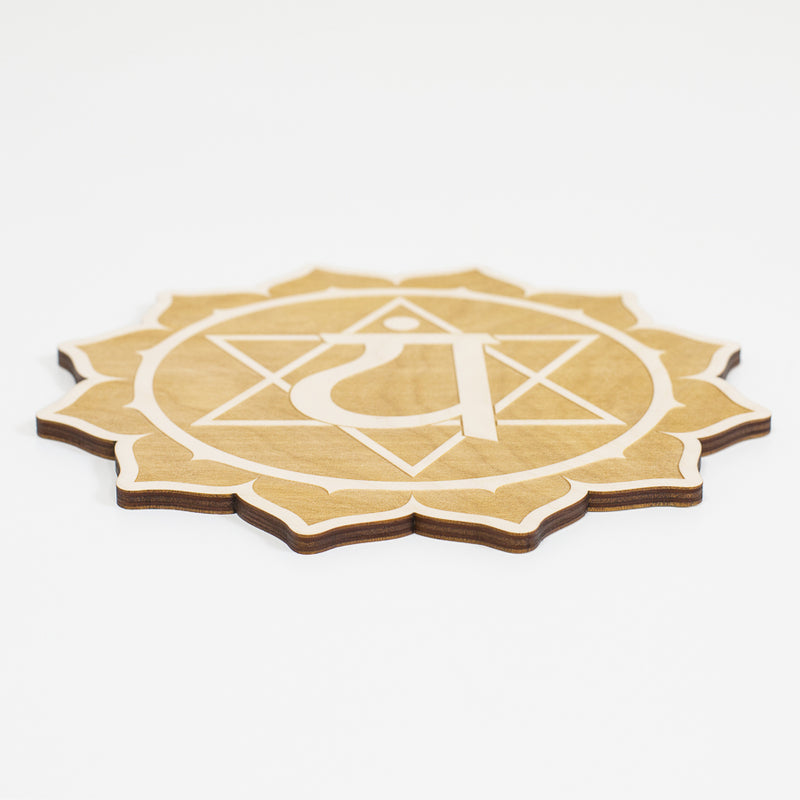 Heart Chakra Engraved Wood Sign