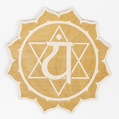 Chakra Set Engraved Wood Signs