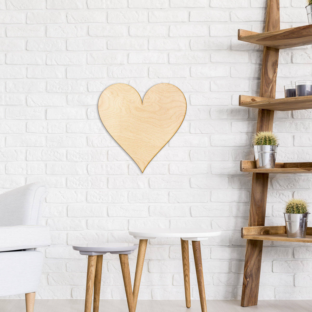 Heart Cut Wood Sign