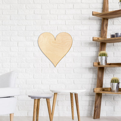 Heart Cut Wood Sign