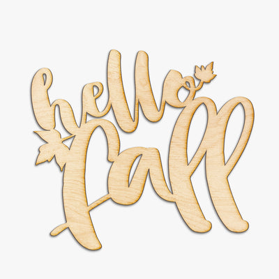 Hello Fall Wood Sign