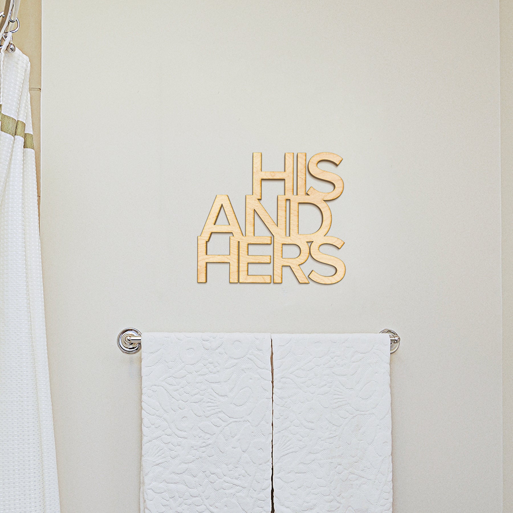 His And Hers Wood Cut Sign