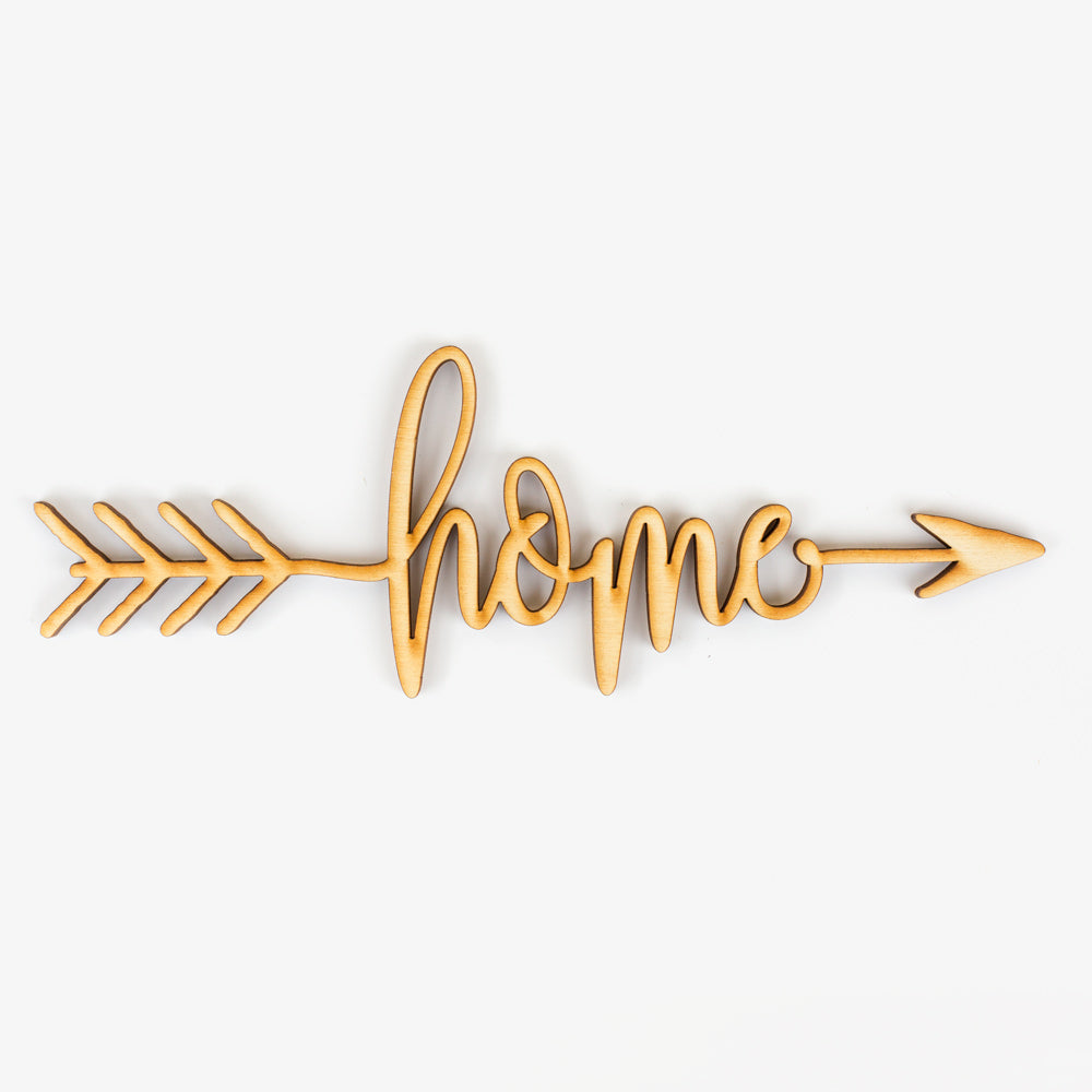 Home Arrow Wood Sign