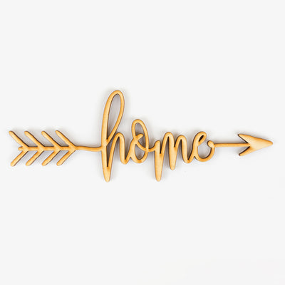 Home Arrow Wood Sign