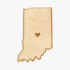 Indiana Cut Sign With Custom Engraved Heart Placement
