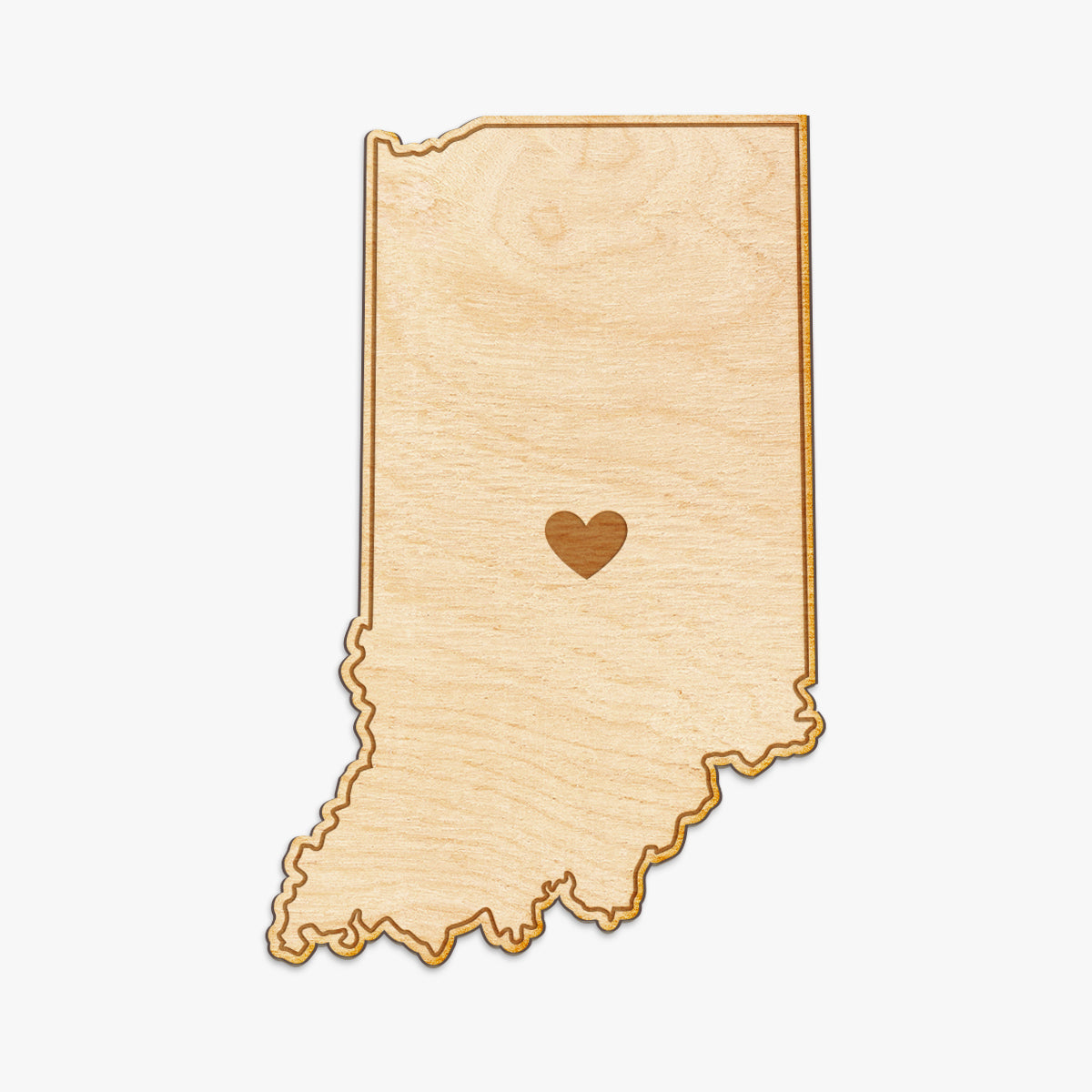 Indiana Cut Sign With Custom Engraved Heart Placement