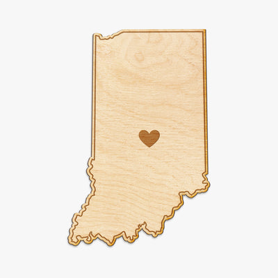 Indiana Cut Sign With Custom Engraved Heart Placement
