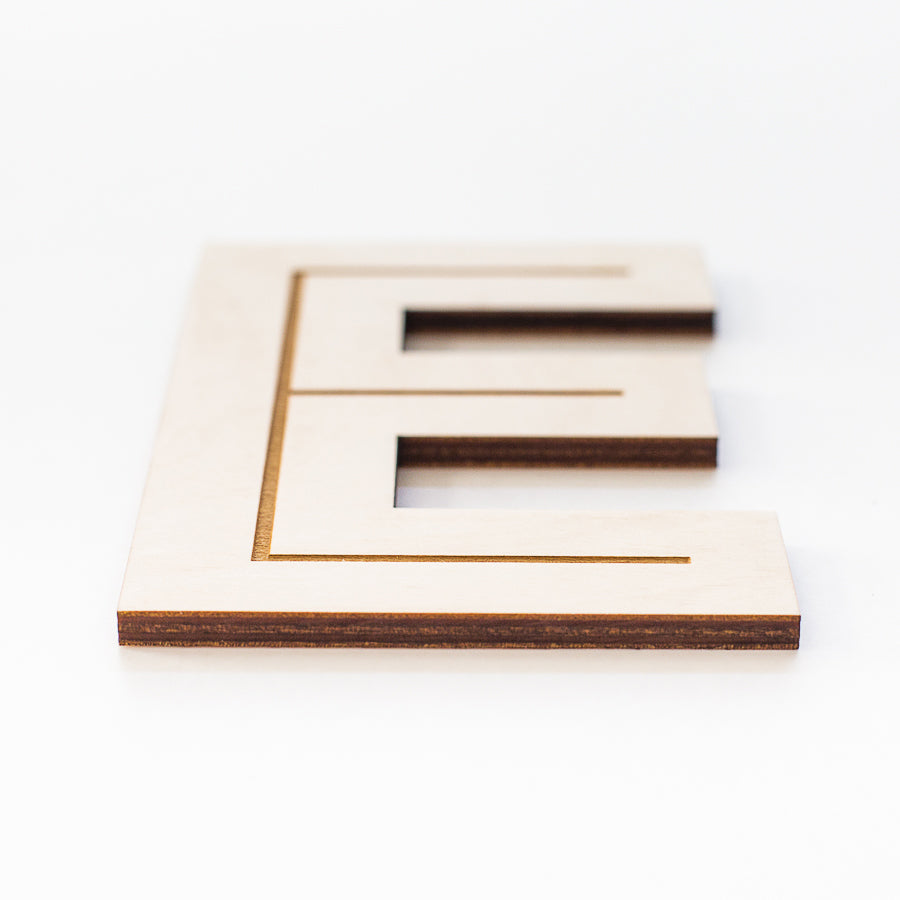 Inline Block Wood Letter