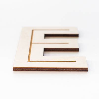 Inline Block Wood Letter