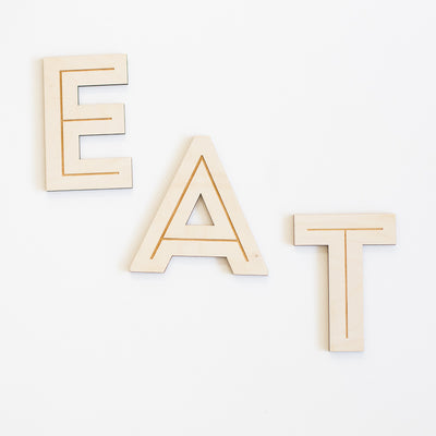 Inline Block Wood Letter