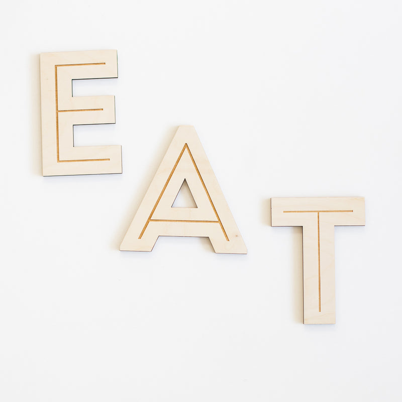Inline Block Wood Letter