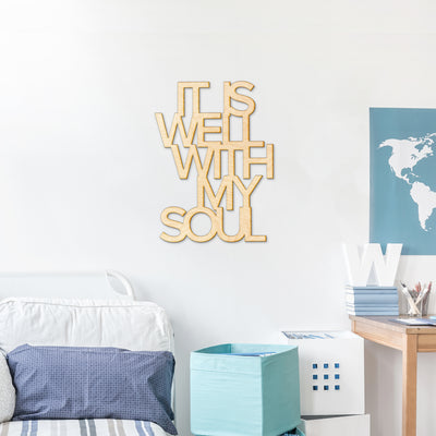 It is Well with my Soul Wood Cut Sign