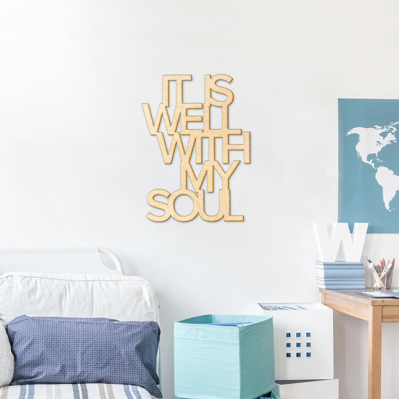 It is Well with my Soul Wood Cut Sign