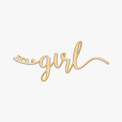It's a Girl Script Wood Sign