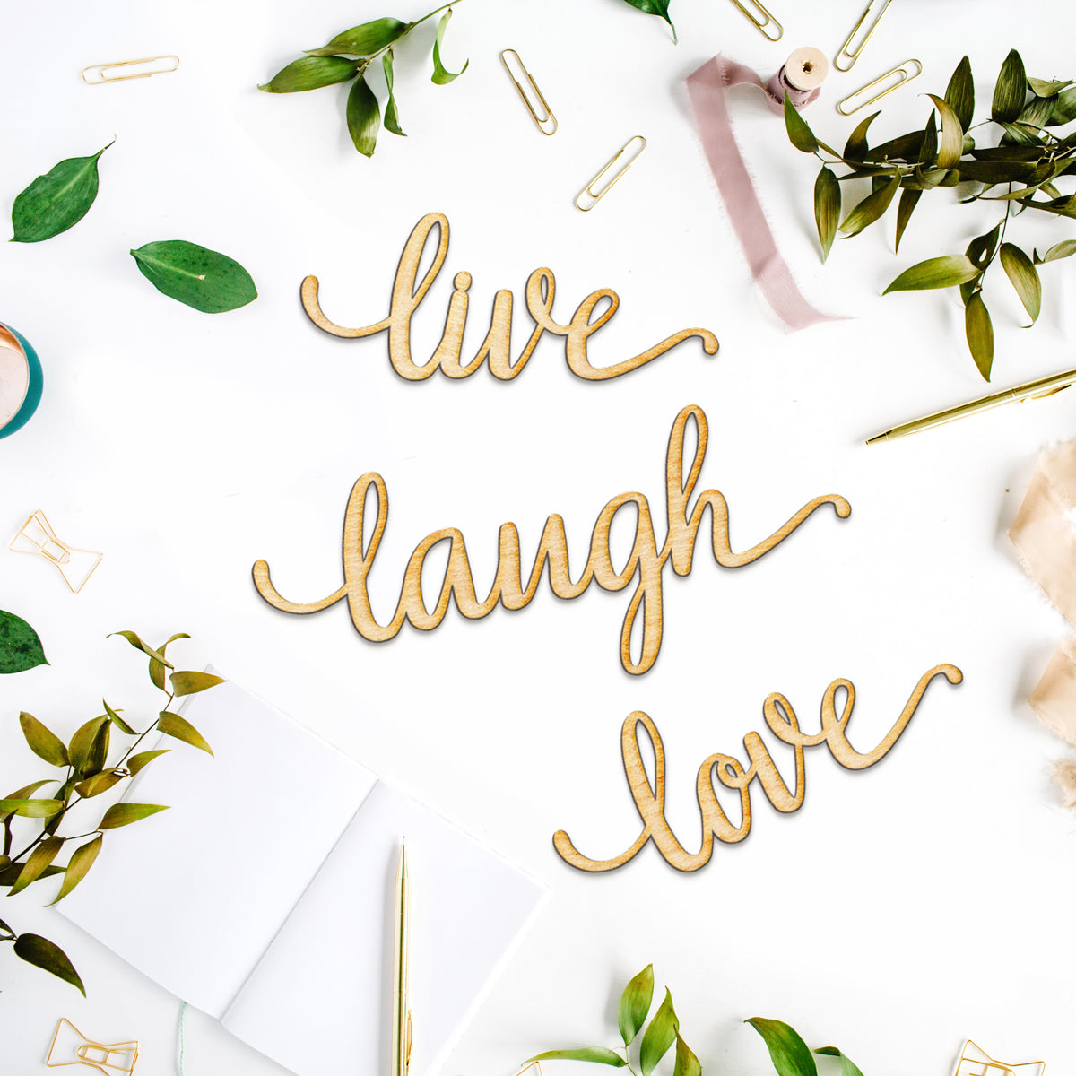 Live Love Laugh Wood Cut Set