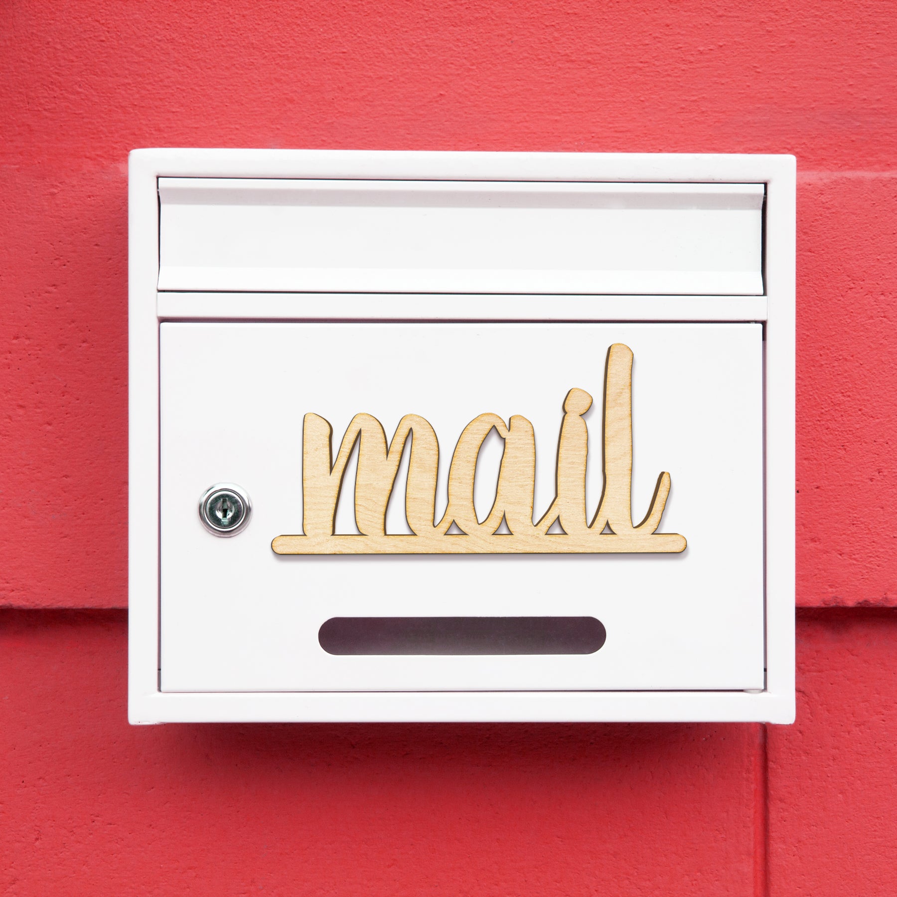 Mail Script Wood Sign