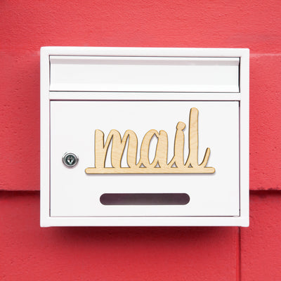Mail Script Wood Sign