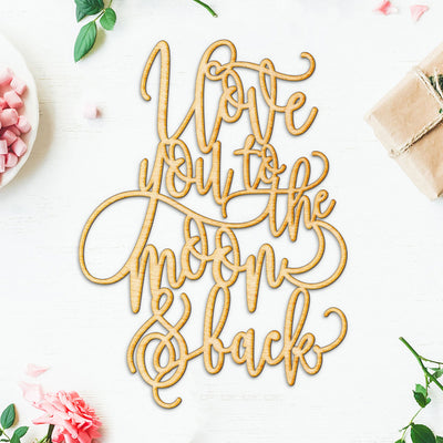 Moon and Back Wood Sign