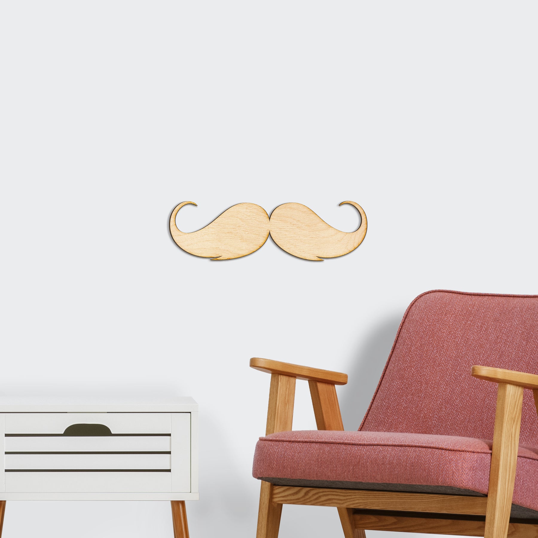 Moustache Wood Cut