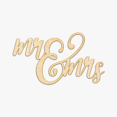 Mr and Mrs Wood Cut Sign