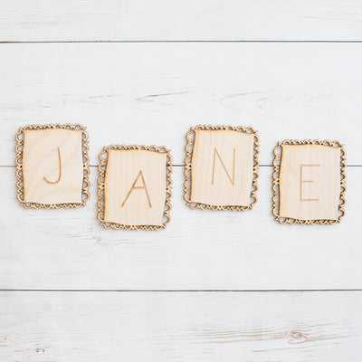 8" Custom Name Frame Wood Letters