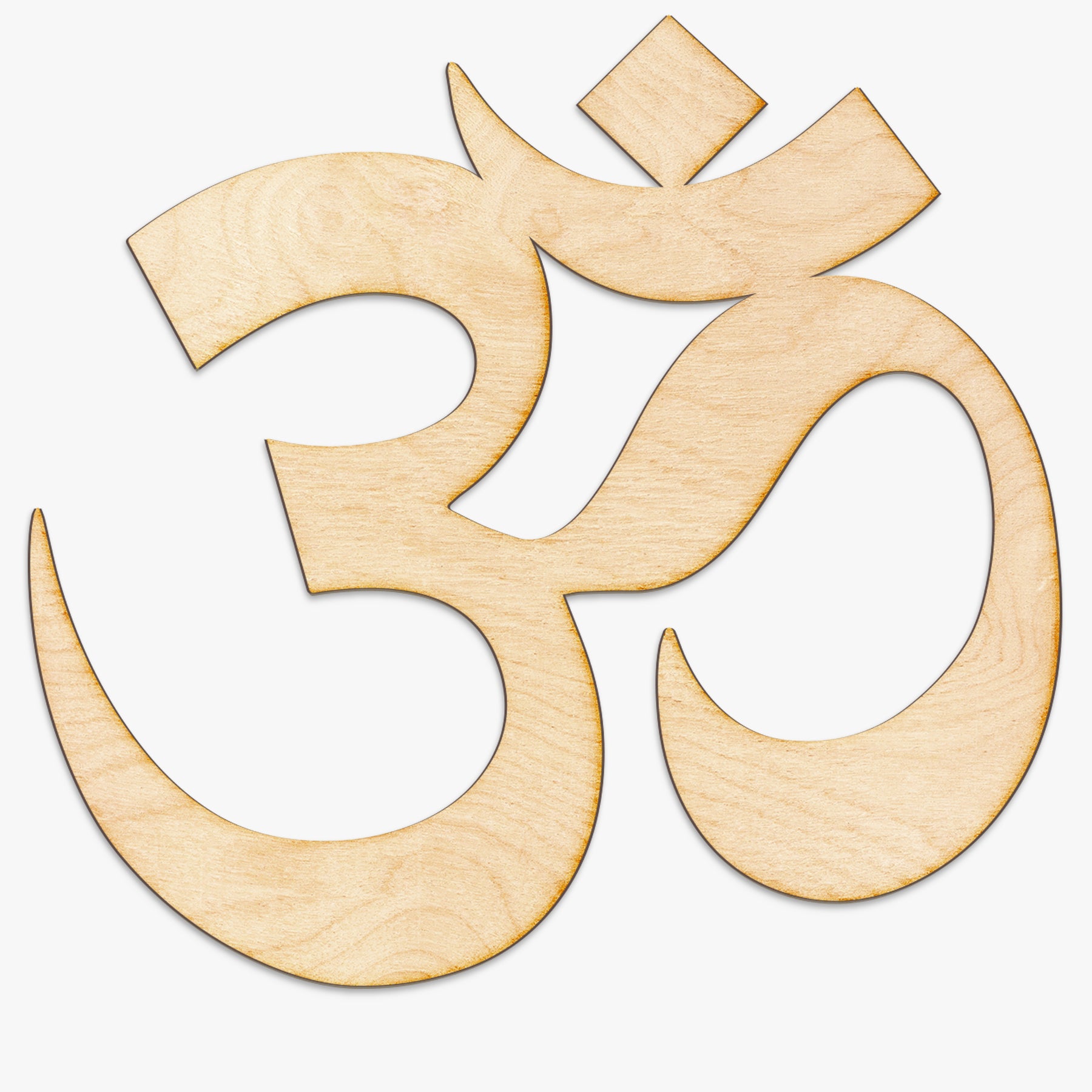 Om Symbol Wood Cut Sign