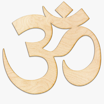 Om Symbol Wood Cut Sign