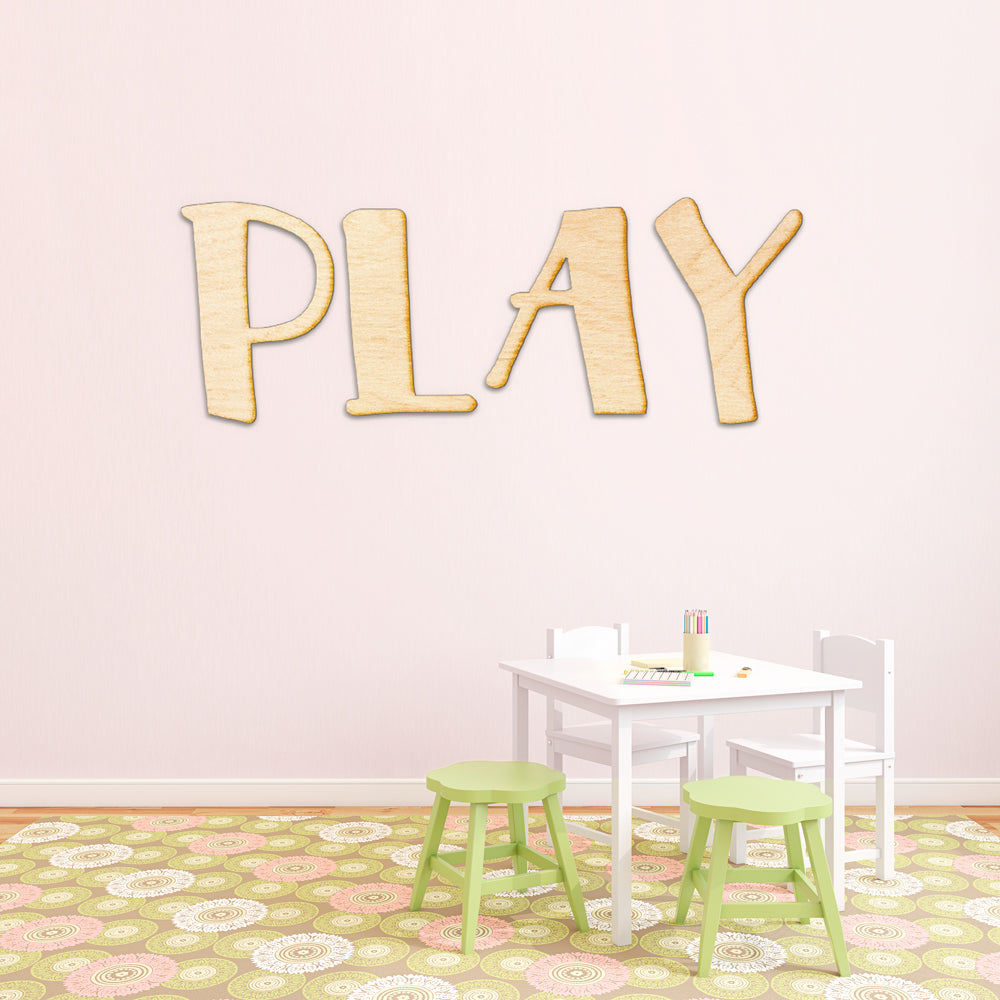 PLAY Wood Letters